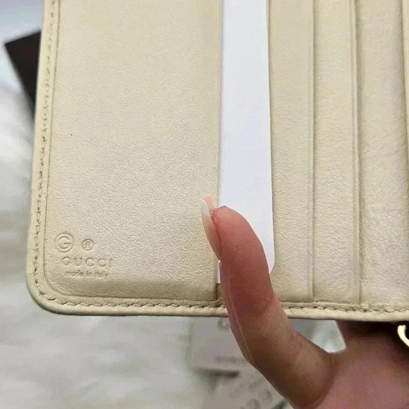 Microguccissima Pattern  Leather Compact Wallet - Picture 14 of 16